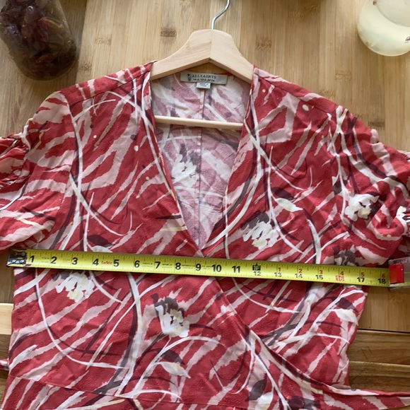 All Saints Print Wrap Dress - Picture 6 of 7